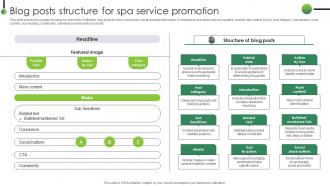Blog Posts Structure For Spa Service Strategic Plan To Enhance Digital Strategy SS V