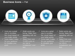 Blog Protection Shield Data Floppy Ribbon Ppt Icons Graphics