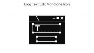 Blog Text Edit Monotone Icon In Powerpoint Pptx Png And Editable Eps Format