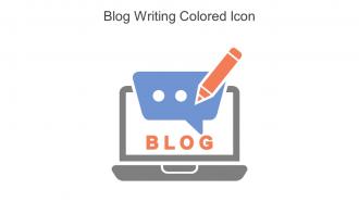 Blog Writing Colored Icon In Powerpoint Pptx Png And Editable Eps Format