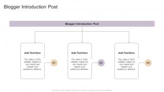 Blogger Introduction Post In Powerpoint And Google Slides Cpb