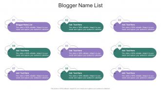 Blogger Name List In Powerpoint And Google Slides Cpb