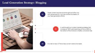 Blogging As A Lead Generation Strategy Training Ppt