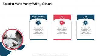 Blogging Make Money Writing Content In Powerpoint And Google Slides Cpb