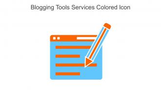 Blogging Tools Services Colored Icon In Powerpoint Pptx Png And Editable Eps Format