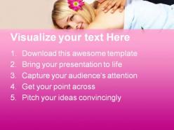 Blond woman spa beauty powerpoint templates and powerpoint backgrounds 0311