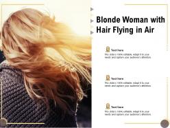 Blonde Woman With Hair Flying In Air