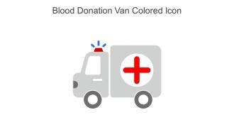 Blood Donation Van Colored Icon In Powerpoint Pptx Png And Editable Eps Format
