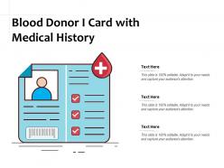 Blood donor i card with medical history