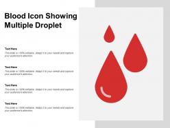 Blood icon showing multiple droplet