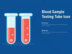 Blood sample testing tube icon