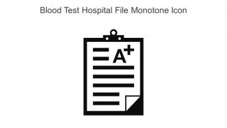Blood Test Hospital File Monotone Icon In Powerpoint Pptx Png And Editable Eps Format