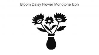 Bloom Daisy Flower Monotone Icon In Powerpoint Pptx Png And Editable Eps Format