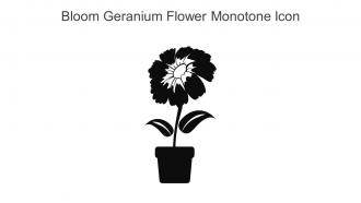 Bloom Geranium Flower Monotone Icon In Powerpoint Pptx Png And Editable Eps Format
