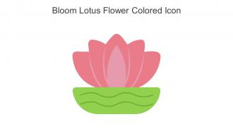 Bloom Lotus Flower Colored Icon In Powerpoint Pptx Png And Editable Eps Format