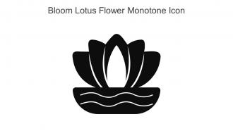 Bloom Lotus Flower Monotone Icon In Powerpoint Pptx Png And Editable Eps Format
