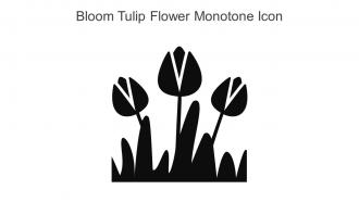 Bloom Tulip Flower Monotone Icon In Powerpoint Pptx Png And Editable Eps Format