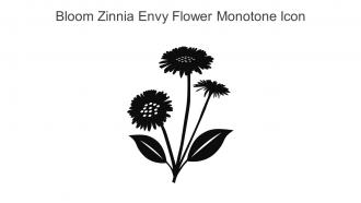 Bloom Zinnia Envy Flower Monotone Icon In Powerpoint Pptx Png And Editable Eps Format