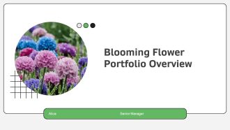 Blooming Flower Portfolio Overview PPT PowerPoint AT