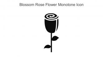 Blossom Rose Flower Monotone Icon In Powerpoint Pptx Png And Editable Eps Format