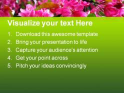 Blossoming pink flowers beauty powerpoint templates and powerpoint backgrounds 0311