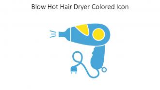 Blow Hot Hair Dryer Colored Icon In Powerpoint Pptx Png And Editable Eps Format