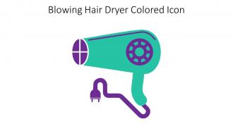 Blowing Hair Dryer Colored Icon In Powerpoint Pptx Png And Editable Eps Format