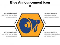 Blue announcement icon