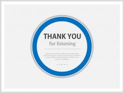 Blue background thank you slide for listening powerpoint slides