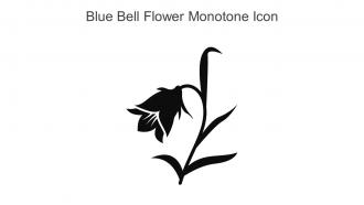Blue Bell Flower Monotone Icon In Powerpoint Pptx Png And Editable Eps Format