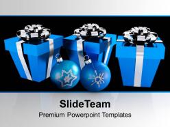 Blue boxes and christmas blue beautiful powerpoint templates ppt backgrounds for slides 0113