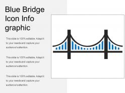 Blue bridge icon info graphic