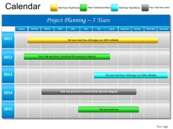 Blue calendar 2011 powerpoint presentation slides