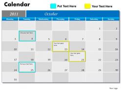 Blue calendar 2011 ppt 10