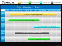 Blue calendar 2012 powerpoint presentation slides db