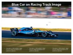 Blue Car On Racing Track Image