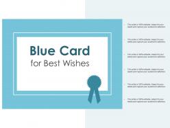Blue Card For Best Wishes