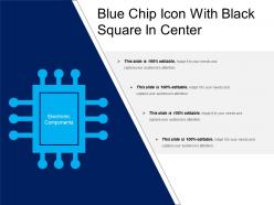 Blue chip icon with black square in center