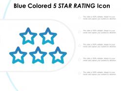Blue colored 5 star rating icon