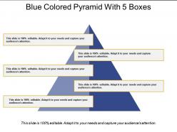 Blue Colored Pyramid With 5 Boxes