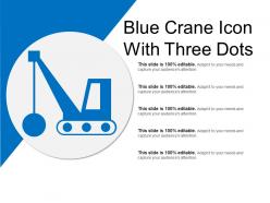 Blue crane icon with three dots