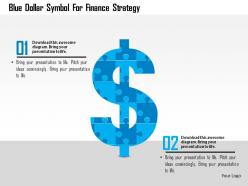 Blue dollar symbol for finance strategy flat powerpoint design