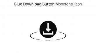 Blue Download Button Monotone Icon In Powerpoint Pptx Png And Editable Eps Format