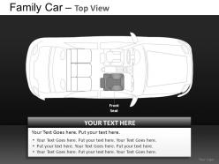 Blue family car top view powerpoint presentation slides db