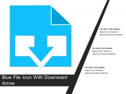 Blue file icon with downward arrow