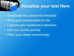 Blue folder computer powerpoint templates ppt themes and graphics 0113