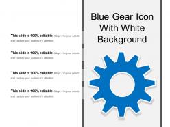 Blue Gear Icon With White Background