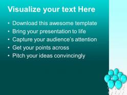 Blue helium balloons decoration powerpoint templates ppt themes and graphics 0313
