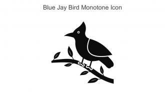 Blue Jay Bird Monotone Icon In Powerpoint Pptx Png And Editable Eps Format