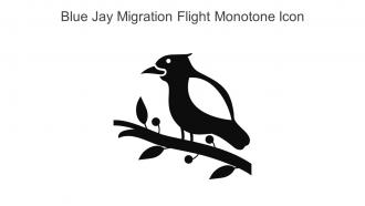 Blue Jay Migration Flight Monotone Icon In Powerpoint Pptx Png And Editable Eps Format